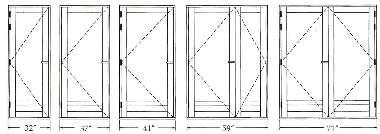 double front door dimensions